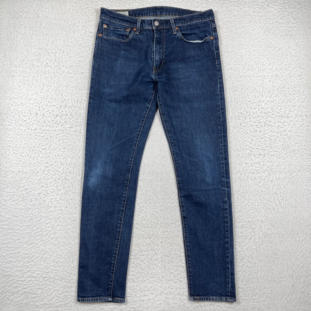 Levis 512 Jeans Mens 34x34 (Fit 34x30) Dark Wash Slim Taper Denim Casual Street